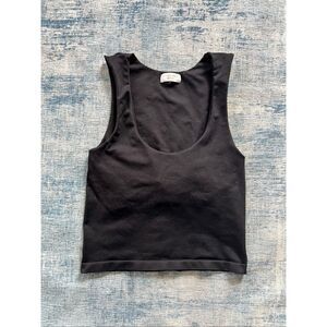 Altar'd State Intimates Black Crop Top Tank With Built In Shelf Bra L / XL